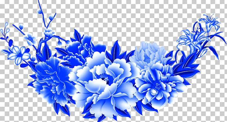 Blue And White Pottery Moutan Peony Motif PNG, Clipart, Art, Blue, Blue And White Porcelain Material, Cobalt Blue, Electric Blue Free PNG Download