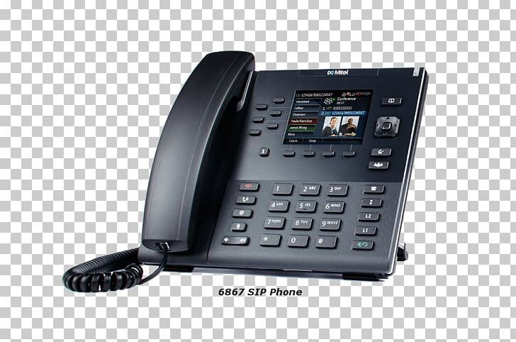 VoIP Phone Mitel 6867 Session Initiation Protocol Telephone Voice Over IP PNG, Clipart, Business Telephone System, Communication, Corded Phone, Electronics, Handset Free PNG Download