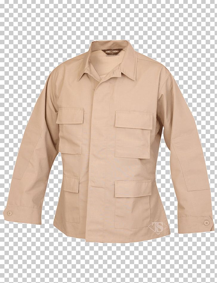 Jacket Battle Dress Uniform Coat Ripstop Army Combat Uniform PNG, Clipart, Army Combat Uniform, Battle Dress Uniform, Beige, Belt, Button Free PNG Download