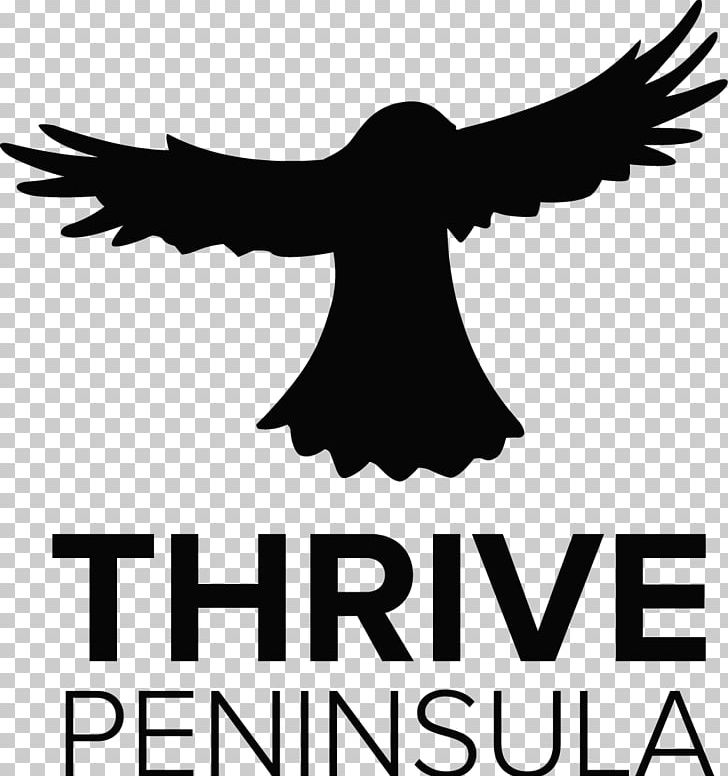THRIVE Peninsula You Will Thrive: The Life-Affirming Way To Work And Become What You Really Desire Business Charitable Organization Thrive Family Chiropractic PNG, Clipart, Artwork, Beak, Bird, Bird Of Prey, Black And White Free PNG Download