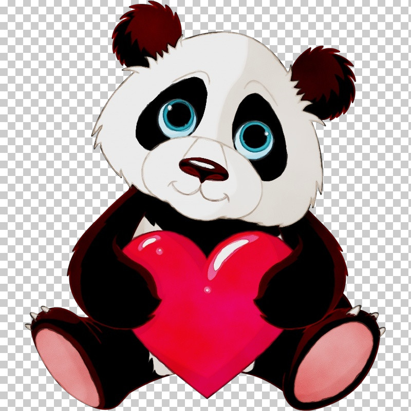 Giant Panda Royalty-free Heart Cuteness Kawaii PNG, Clipart, Cuteness, Giant Panda, Heart, Kawaii, Paint Free PNG Download