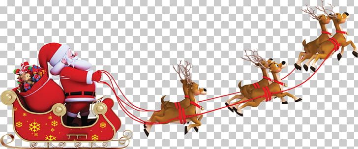 Santa Claus Reindeer Sled Stock Photography PNG, Clipart, Christmas, Christmas Ornament, Deer, Fictional Character, Holidays Free PNG Download