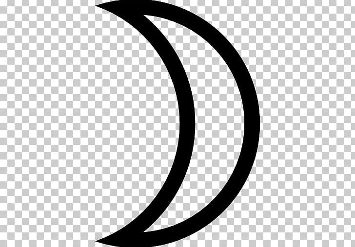 Crescent Lunar Phase Moon PNG, Clipart, Area, Black, Black And White, Circle, Computer Icons Free PNG Download