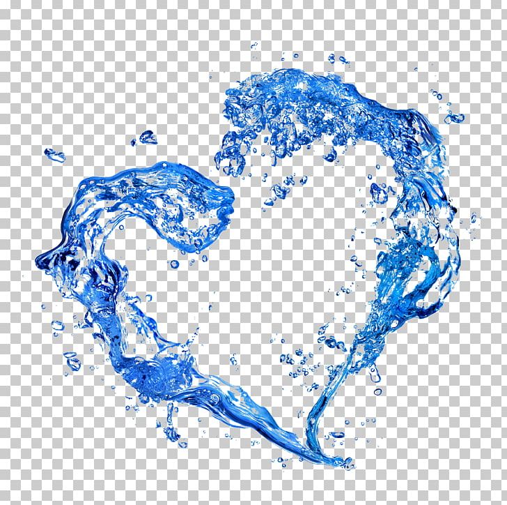 Water Heart Drop PNG, Clipart, Blue, Creative, Creative Water Element, Decoration, Decorative Elements Free PNG Download