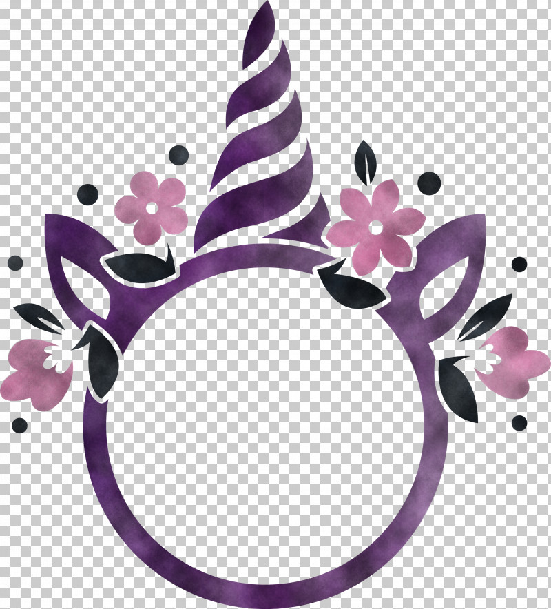 Unicorn Frame PNG, Clipart, Circle, Flower, Hair Accessory, Headband, Headgear Free PNG Download