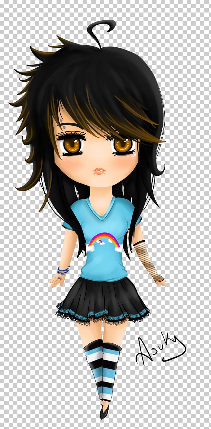 Cute Character Emo Anime Girl 3D Model  Max  123Free3DModels