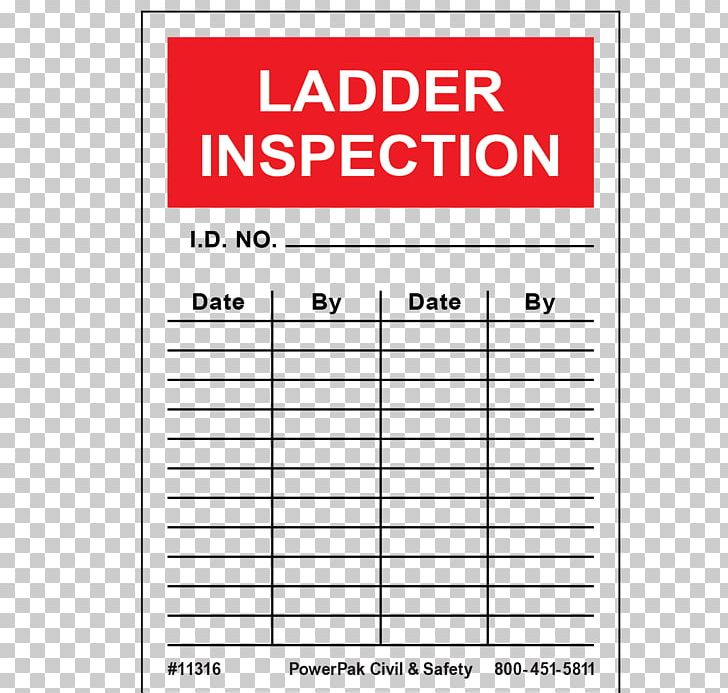 Ladder Inspection Occupational Safety And Health Administration Warning Label PNG, Clipart, Area, Brand, Color, Construction Site Safety, Diagram Free PNG Download