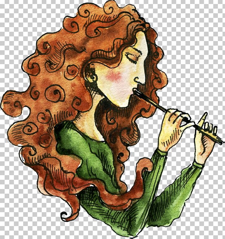 Watercolor Painting Illustration PNG, Clipart, Art, Celtic Harp, Dance, Fictional Character, Flower Free PNG Download