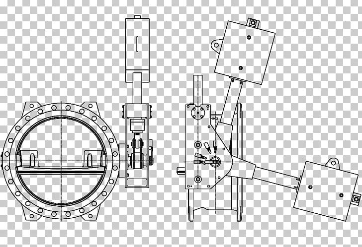 Butterfly Valve Pressure Check Valve Hydraulics PNG, Clipart, Actuator, Angle, Ball Valve, Black And White, Butterfly Valve Free PNG Download