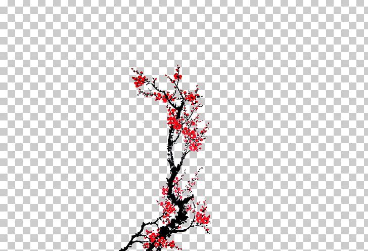 Ink Wash Painting Plum Blossom Chinese Painting PNG, Clipart, Blossom, Branch, Chinese, Chinese Style, Chinoiserie Free PNG Download