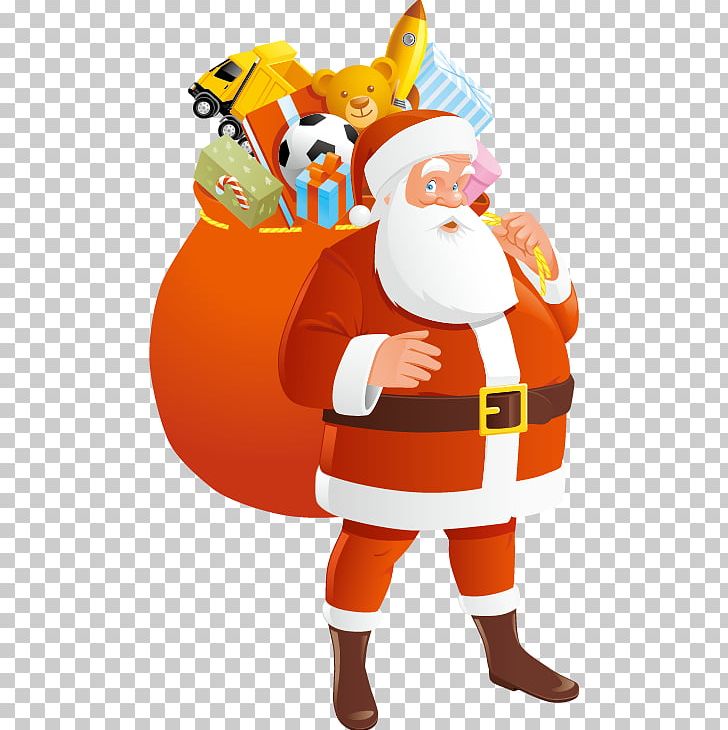 Santa Claus Christmas Gift Illustration PNG, Clipart, Carrying Vector, Cartoon, Cartoon Santa Claus, Christ, Fictional Character Free PNG Download