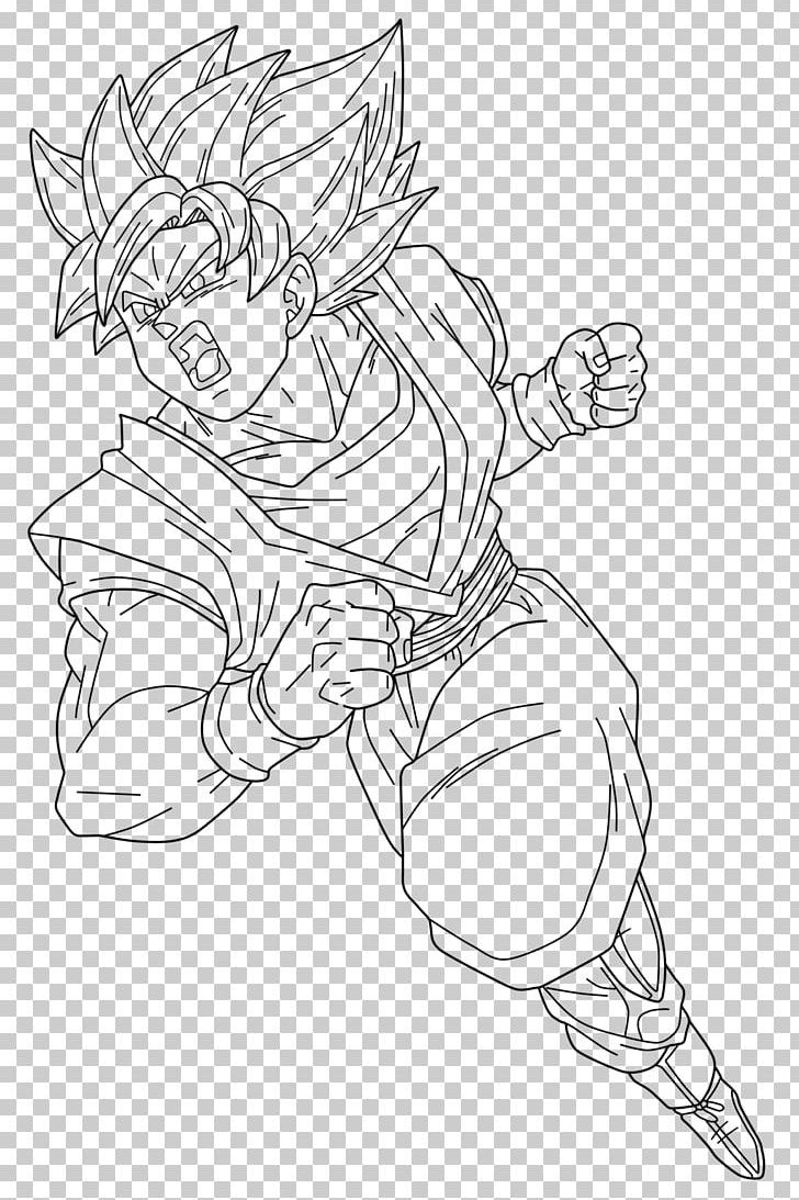 Line Art Goku Vegeta Gohan Super Saiyan PNG, Clipart, Angle, Arm, Artwork, Black, Black And White Free PNG Download