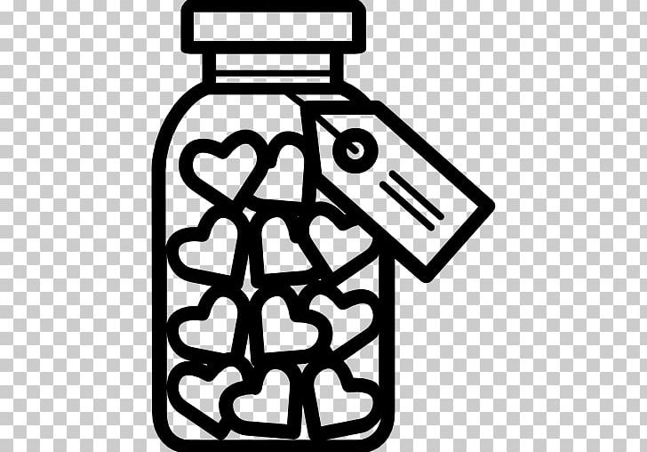 Heart Computer Icons Candy Food Jar PNG, Clipart, Black And White, Bottle, Candy, Candy In Jar, Computer Icons Free PNG Download
