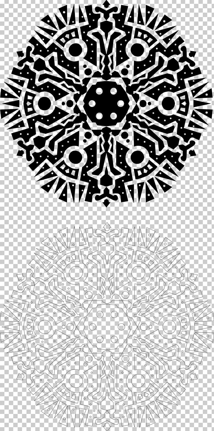 Maya Civilization Ornament PNG, Clipart, Area, Art, Black And White, Circle, Doily Free PNG Download