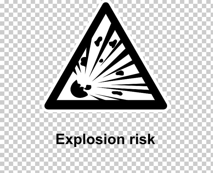 Explosive Material Explosion Warning Sign PNG, Clipart, Angle, Area, Black And White, Brand, Explosion Free PNG Download