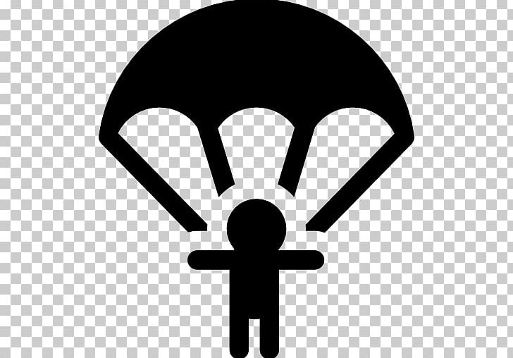 Parachuting Parachute Computer Icons PNG, Clipart, Black And White, Computer Icons, Desktop Wallpaper, Encapsulated Postscript, Line Free PNG Download