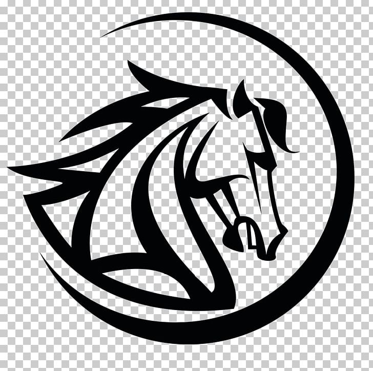 Mustang Stallion Logo Black PNG, Clipart, Artwork, Black, Black And White, Black Stallion, Circle Free PNG Download