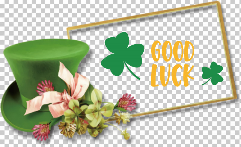 Good Luck Saint Patrick Patricks Day PNG, Clipart, Bowler Hat, Drawing, Good Luck, Green, Leaf Free PNG Download
