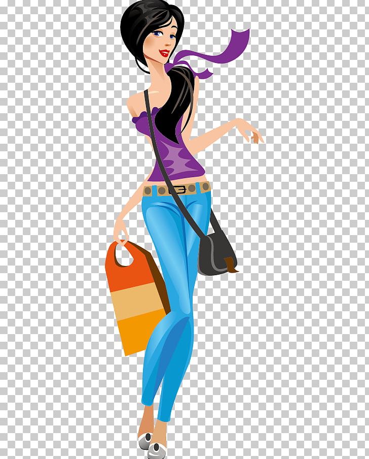 Fashion Shopping Woman PNG, Clipart, Abdomen, Arm, Beautiful Girl, Beautiful Vector, Black Hair Free PNG Download