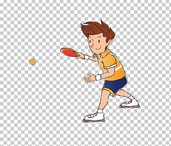 Cartoon Table Tennis Ball Sport PNG, Clipart, Arm, Art, Athlete, Ball, Boy Free PNG Download