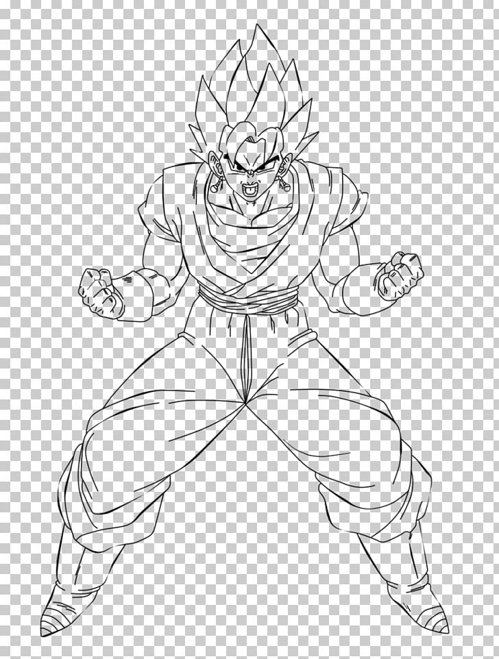 Goku Vegeta Vegerot Gogeta Coloring Book PNG, Clipart, Angle, Arm, Artwork, Black, Black And White Free PNG Download