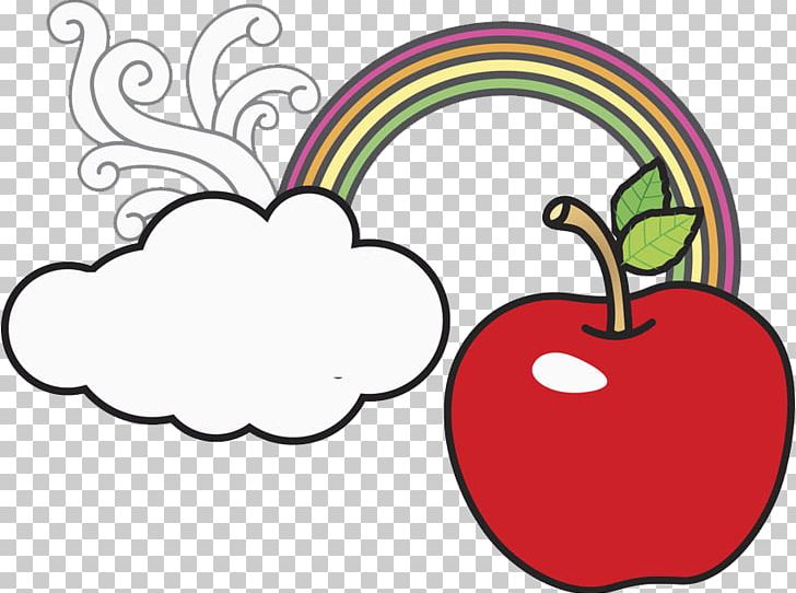 Apple Rainbow Cloud Iridescence PNG, Clipart, Artwork, Auglis, Cartoon, Cartoon Cloud, Cloud Free PNG Download