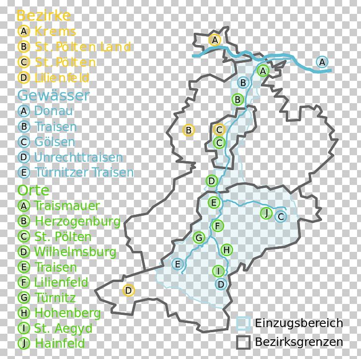 Traisen Map Mostviertel River Geography PNG, Clipart, Area, Austria, Diagram, English Wikipedia, Geography Free PNG Download
