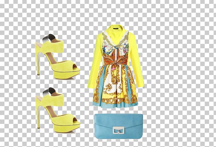 Dress Yellow High-heeled Footwear Clothing Shoe PNG, Clipart, Clothing, Day Dress, Dress, Dressed, Dresses Free PNG Download