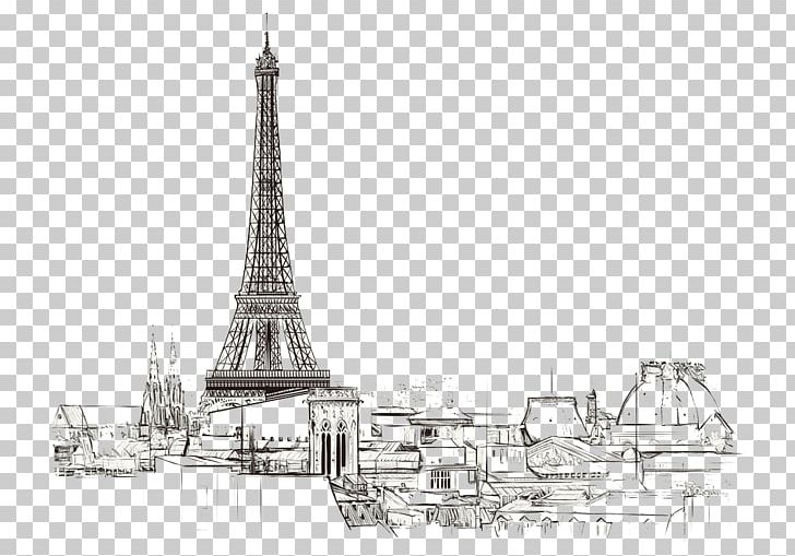 Eiffel Tower Drawing Sketch PNG, Clipart, Art, Artwork, Black And White, Building, Drawing Free PNG Download