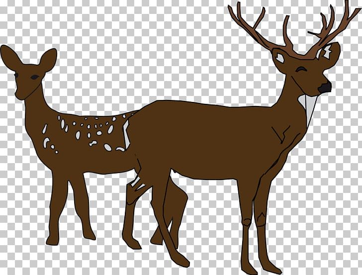 White-tailed Deer Silhouette PNG, Clipart, Animals, Antler, Deer, Drawing, Elk Free PNG Download