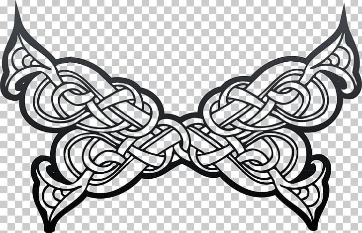 Ornament Vignette Celtic Knot PNG, Clipart, Art, Artwork, Black, Black And White, Butterfly Free PNG Download