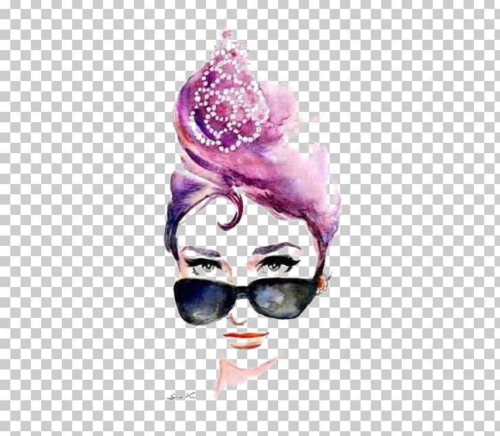 Watercolor Painting Drawing Artist PNG, Clipart, Art, Audrey Hepburn, Cartoon, Elegant, Eyewear Free PNG Download