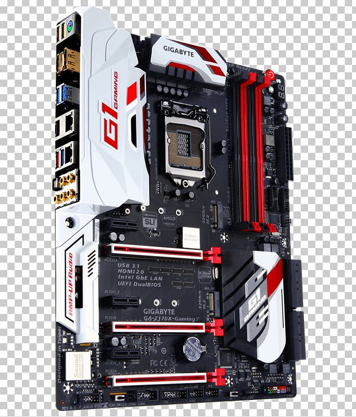 Z170 Premium Motherboard Z170-DELUXE Intel Gigabyte Technology GIGABYTE GA-Z170X-Gaming 7 PNG, Clipart, Asus Z170 Pro, Atx, Computer Case, Computer Component, Computer Cooling Free PNG Download