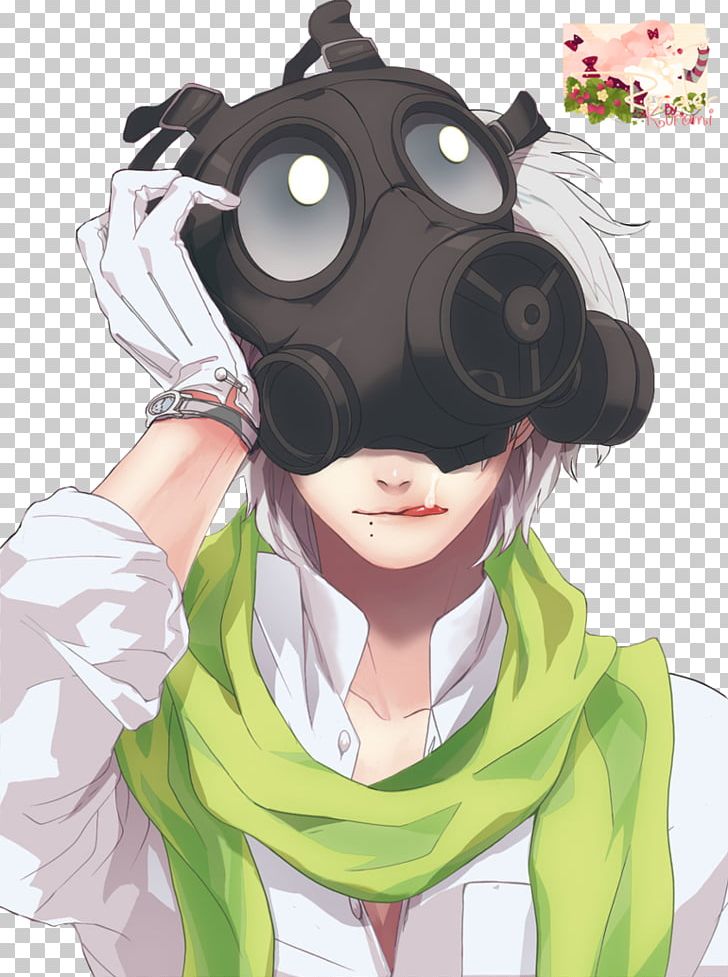 Gas Mask Anime Black And White Manga Png Clipart Animation