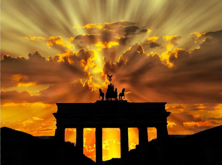Brandenburg Gate Sunset Dawn Dusk Twilight PNG, Clipart, Afterglow, Atmosphere, Berlin, Brand Cliparts, Brandenburg Gate Free PNG Download