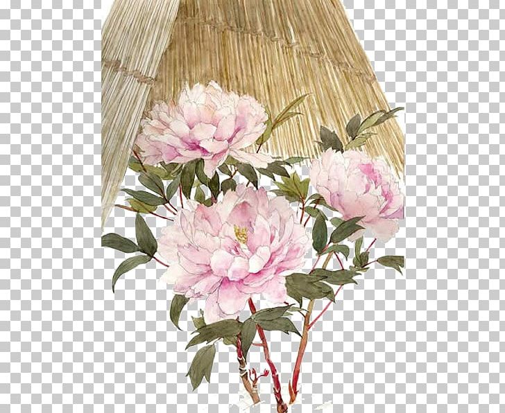 Watercolor Painting Moutan Peony Illustration PNG, Clipart, Antiquity, Artificial Flower, Bird, Chinese Style, Color Free PNG Download