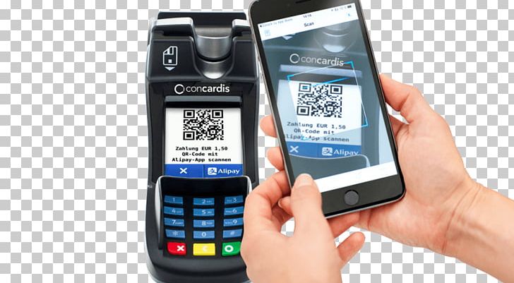 Feature Phone Alipay Smartphone Mobile Payment QR Code PNG, Clipart, Cellular Network, Communication, Communication Device, Concardis, Electronic Device Free PNG Download