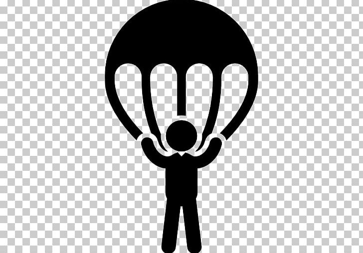 Parachuting Parachute Paratrooper PNG, Clipart, Black And White, Computer Icons, Desktop Wallpaper, Finger, Flat Design Free PNG Download