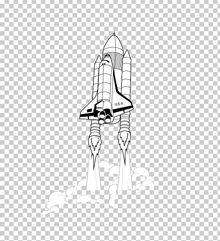 Space Shuttle Program Rocket Launch Launch Pad PNG, Clipart, Angle, Arm, Astronaut, Astronomy, Black And White Free PNG Download