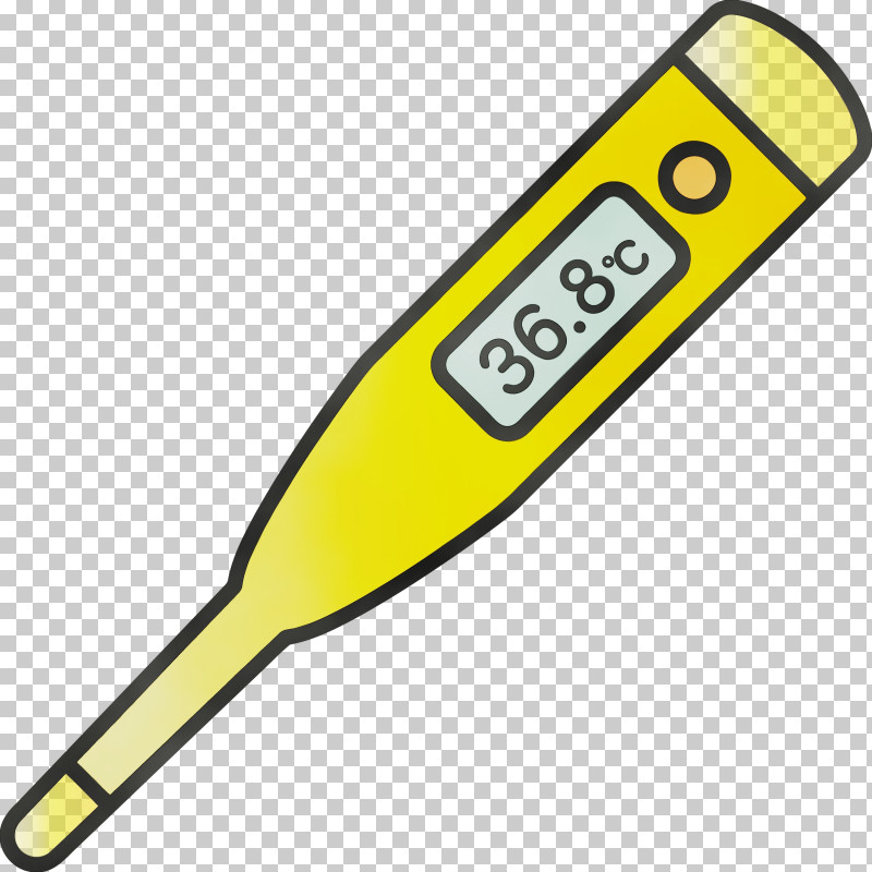 Yellow Softball Bat PNG, Clipart, Paint, Softball Bat, Thermometer, Watercolor, Wet Ink Free PNG Download