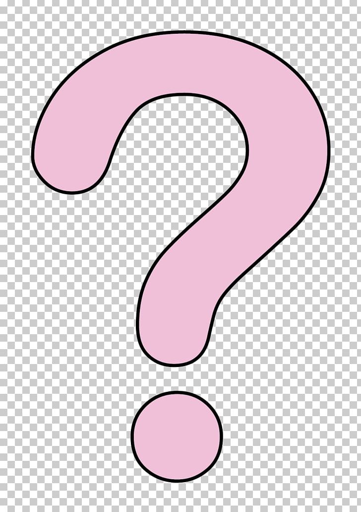 a pink question mark