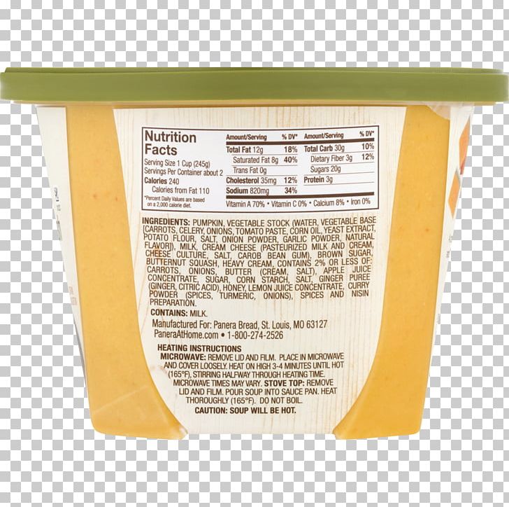 Squash Soup Panera Bread Nutrition Facts Label PNG, Clipart, Autumn, Bread, Bread Bowl, Calorie, Cucurbita Free PNG Download