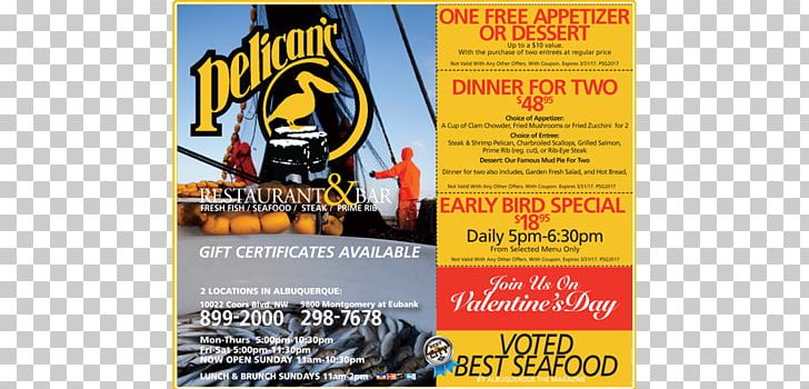 Pelican's Restaurant Coupon Flyer PNG, Clipart,  Free PNG Download