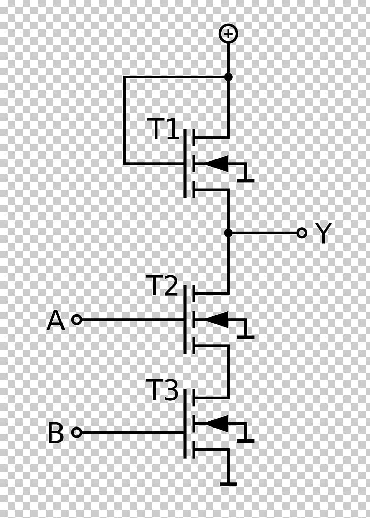 Depletion-load NMOS Logic NAND Gate MOSFET PNG, Clipart, Angle, Area, Black And White, Cmos, Diagram Free PNG Download