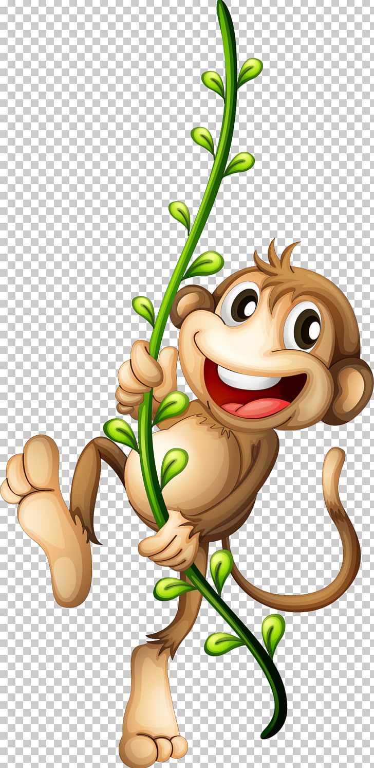 Primate Chimpanzee Monkey Vine PNG, Clipart, Animals, Cartoon, Chimpanzee, Fictional Character, Finger Free PNG Download
