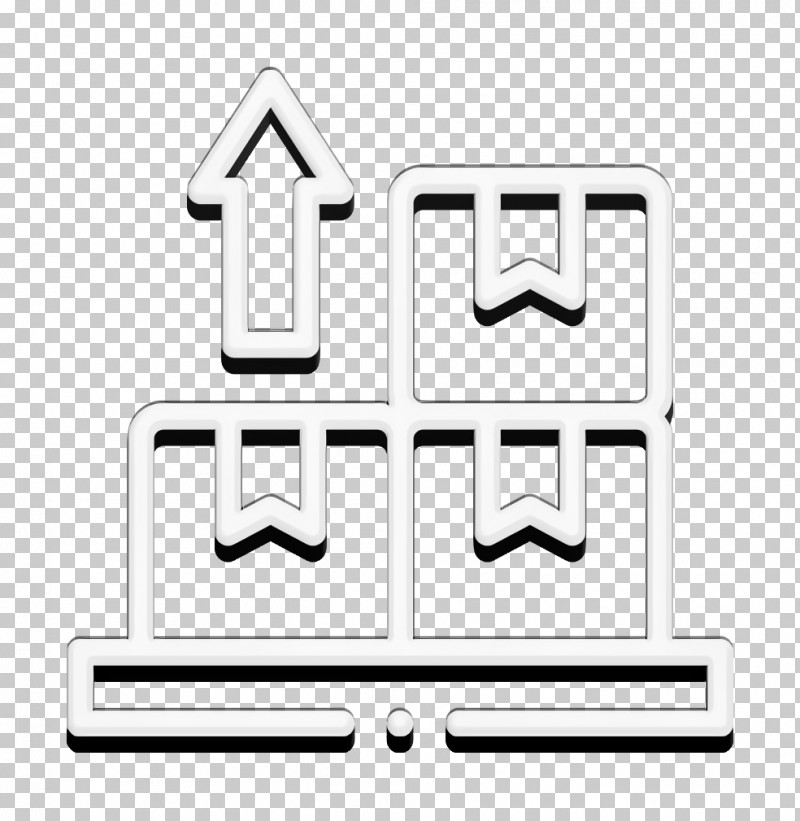 Delivery Icon Pallet Icon Export Icon PNG, Clipart, Black And White, Delivery Icon, Export Icon, Geometry, Line Free PNG Download