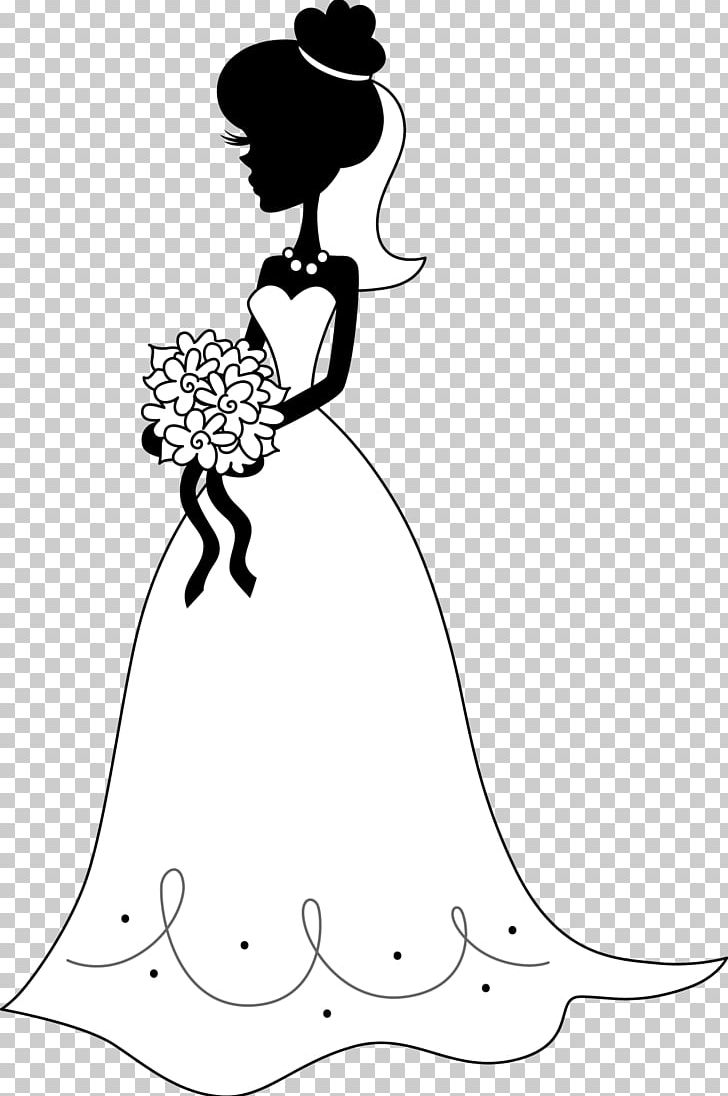 Bride Silhouette Woman Flower Bouquet PNG, Clipart, Arm, Black, Black And White, Bride, Face Free PNG Download