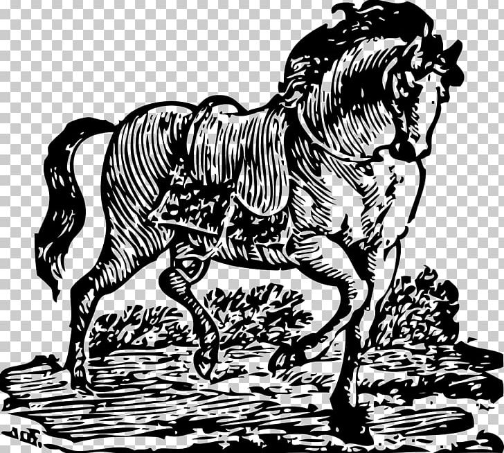 Horse Woodcut PNG, Clipart, Animals, Art, Big Cats, Black And White, Cat Like Mammal Free PNG Download