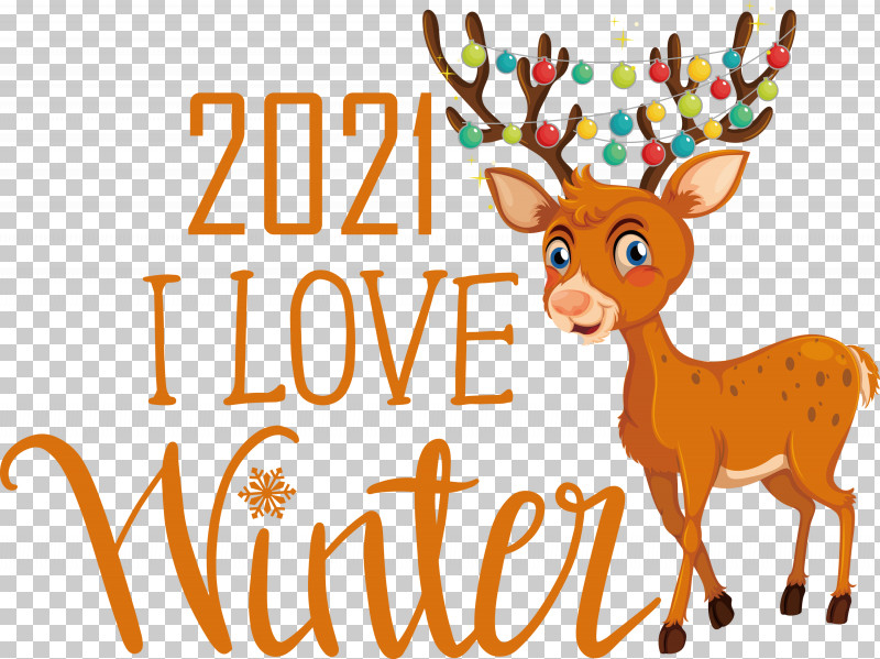Love Winter Winter PNG, Clipart, Animal Figurine, Antler, Biology, Cartoon, Deer Free PNG Download