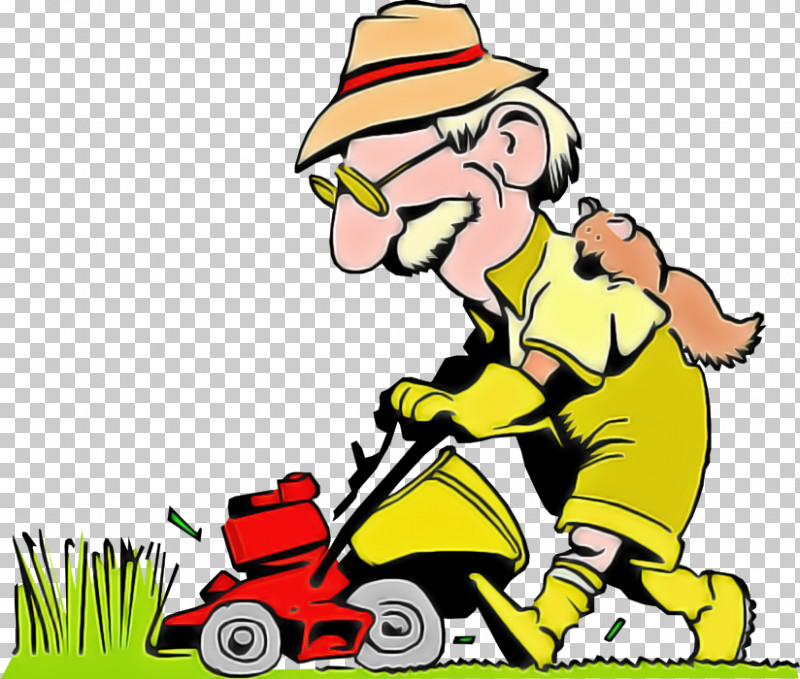 Cartoon Lawn Mower Vehicle Mower Gardener PNG, Clipart, Cartoon, Gardener, Lawn Mower, Mower, Outdoor Power Equipment Free PNG Download
